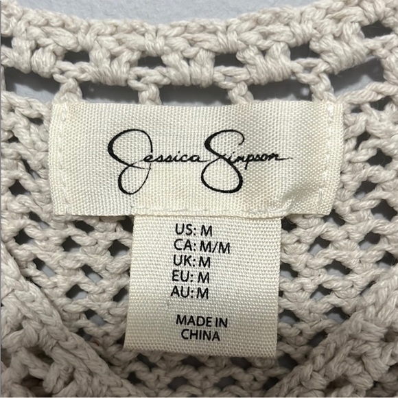 Jessica Simpson Cream Crochet Top - Picture 5 of 5